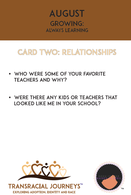 Transracial adoption tips: Parenting Conversation Cards