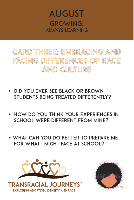 Transracial adoption tips: Parenting Conversation Cards