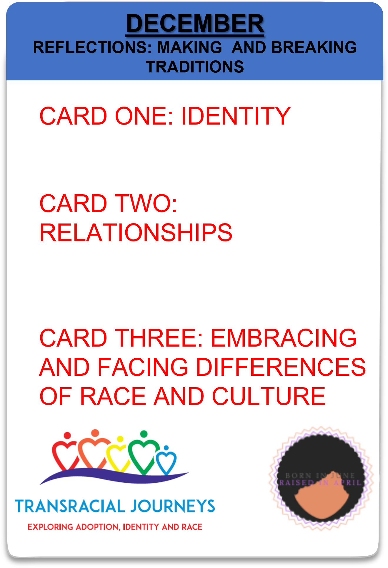 Transracial Adoption Conversation Cards